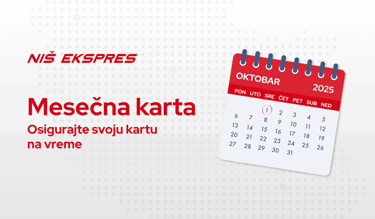 Prodaja mesečnih karata za oktobar 2025