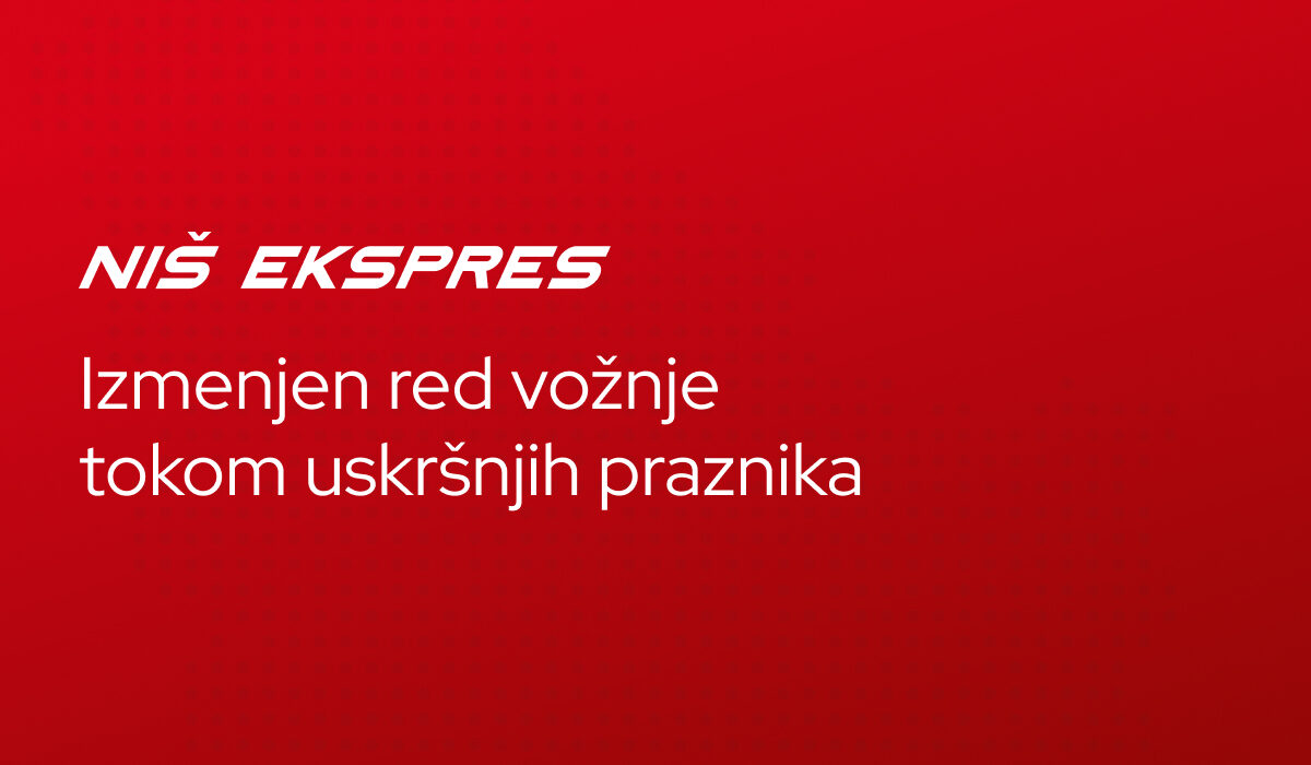 Praznični red vožnje – Uskrs 2026