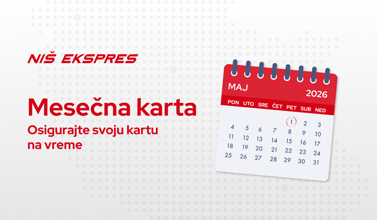 Prodaja mesečnih karata za MAJ 2026
